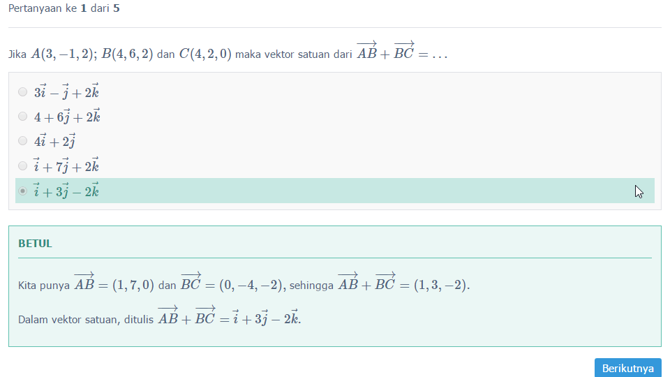 Pelajaran Soal Rumus Vektor Lengkap Wardaya College